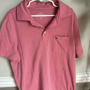 Vineyard Vines kids Polo in Pink and Blue Stripes